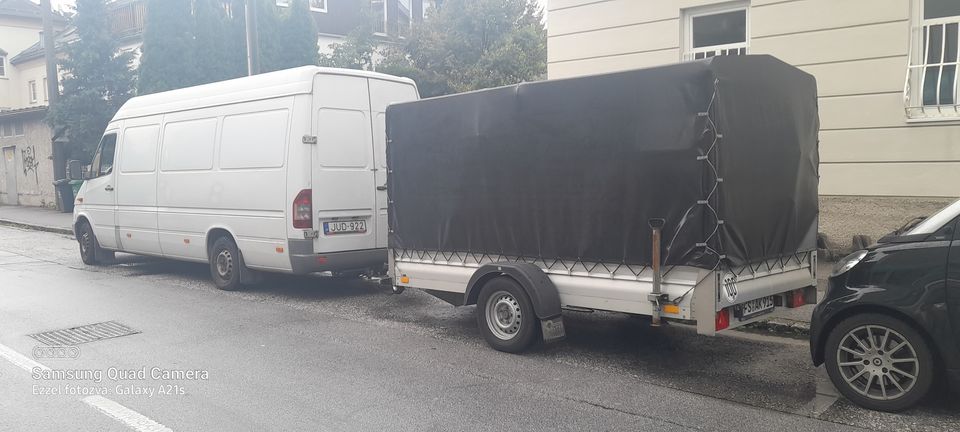 Sprinter 4.5méter + utánfutó vagy autószállító tréler 5.20méter