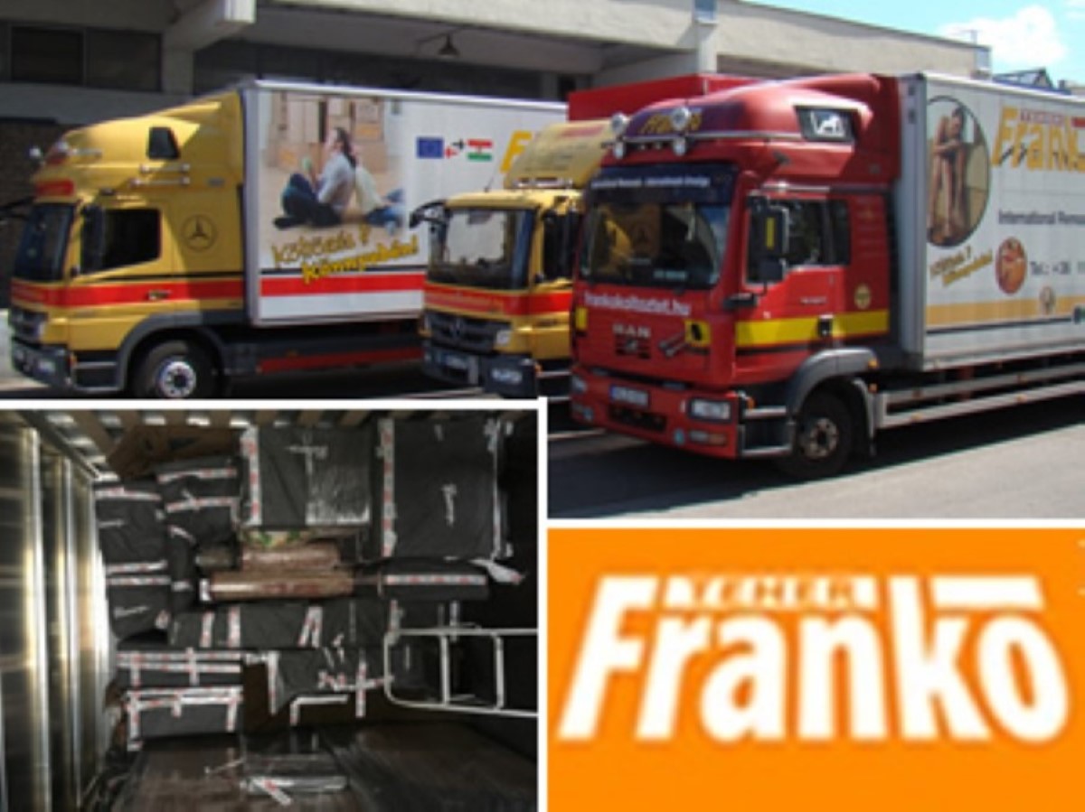 Nemzetközi költöztetés - Frankó költöztetés